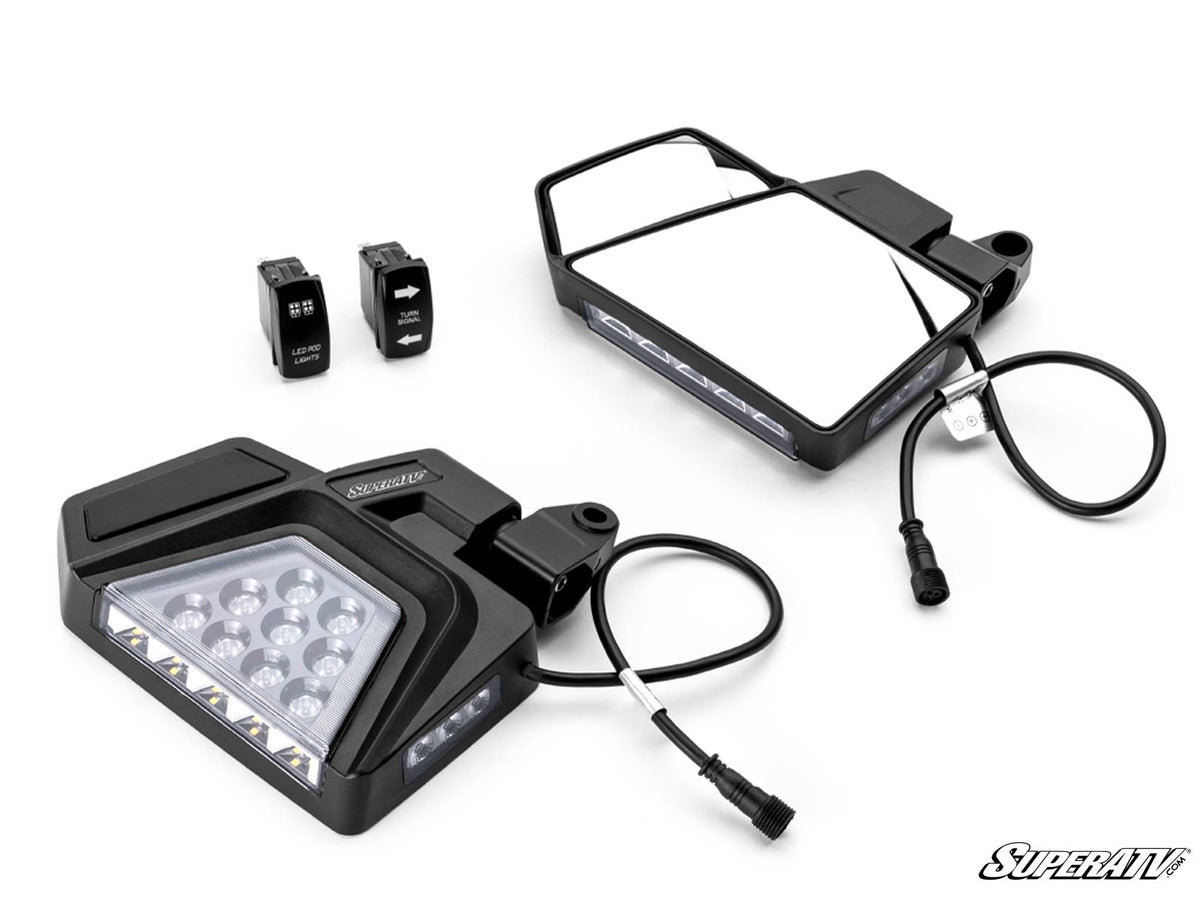 Kawasaki Dual Section LED Side-View Mirrors