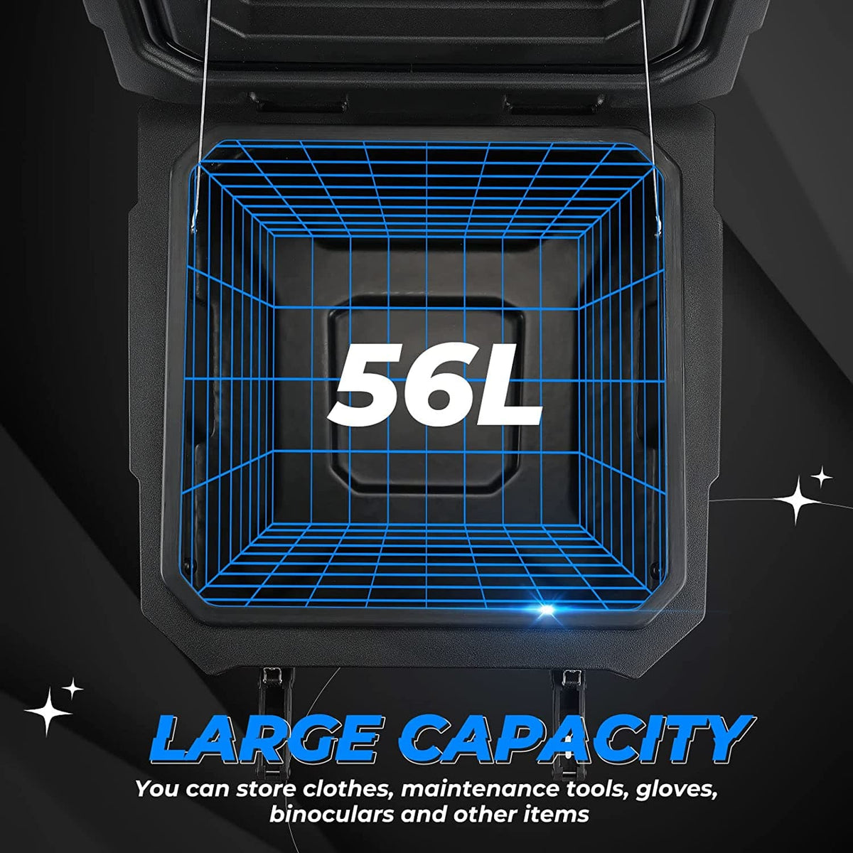 56L Storage Box for Talon 1000X/ 1000R/RZR XP 1000/ Maverick X3 – fits Can-Am Maverick Sport MAX