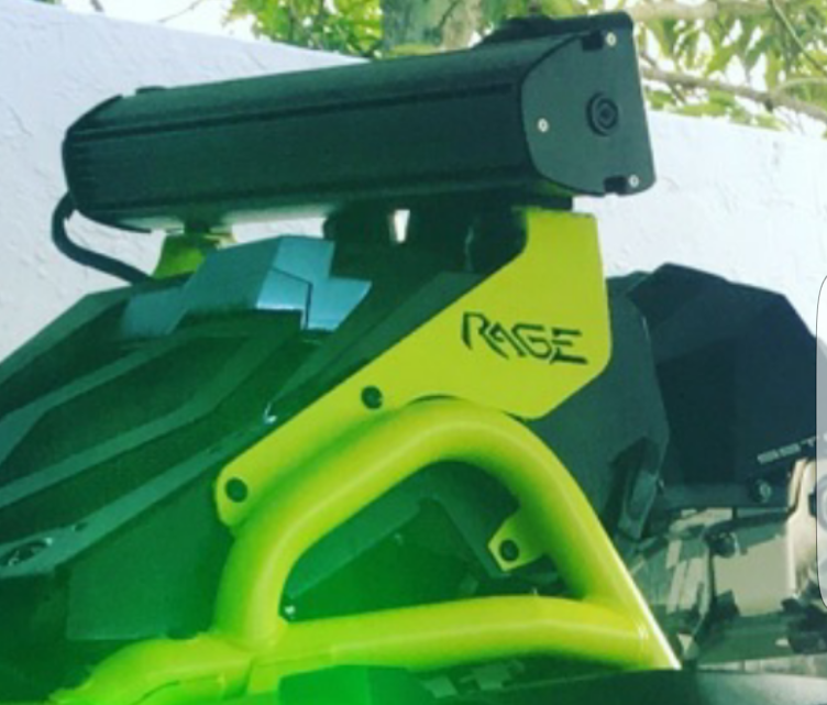 Rage Fab single sound bar mount on a Can-Am Outlander