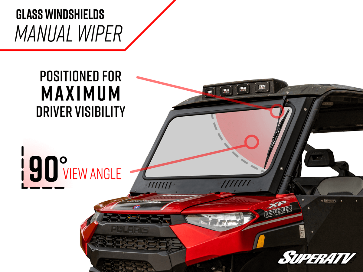 Polaris Ranger XP Kinetic Glass Windshield – fits Polaris Ranger XP Kinetic (view 4)