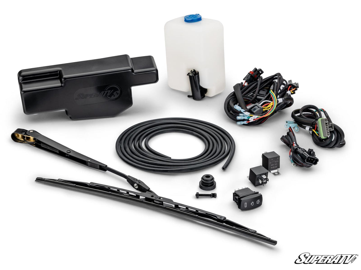 Electric UTV Windshield Wiper Kit for SuperATV MaxDrive Power Flip Glass Windshields