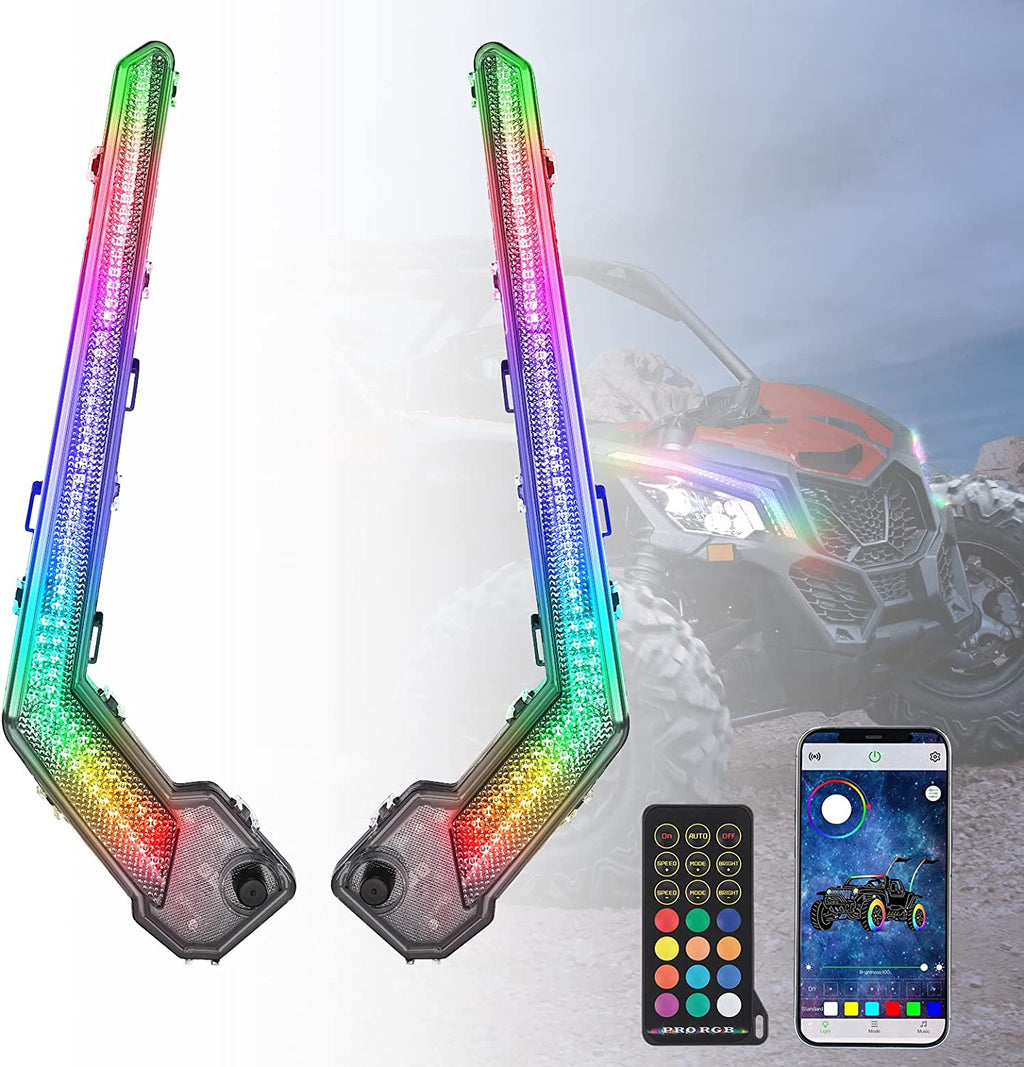 RGB Fang Lights with APP+RF Remote Control for Can-Am Maverick X3/MAX
