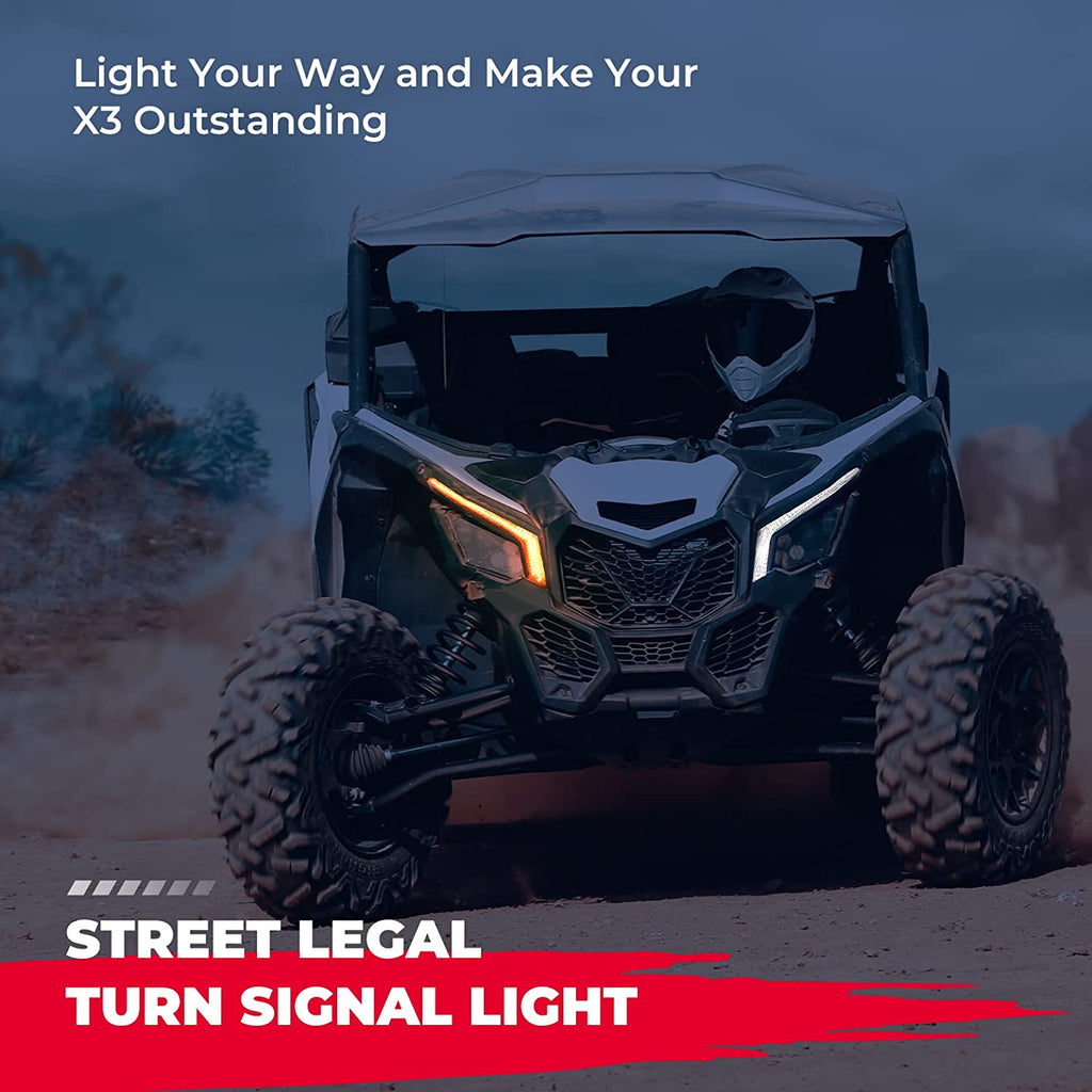 RGB Fang Lights with APP+RF Remote Control for Can-Am Maverick X3/MAX