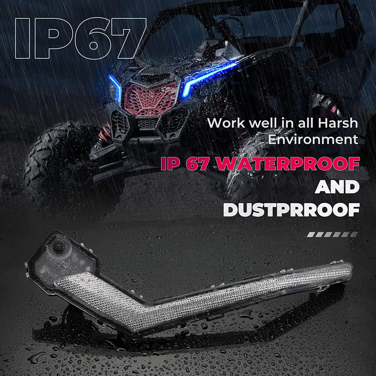 RGB Fang Lights with APP+RF Remote Control for Can-Am Maverick X3/MAX